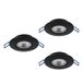 EGLO 3-delige set LED inbouwspots Cedrez, Ø 9 cm, extra platte spots | plafondspots met dipswitch, kunststof zwart, warmwit, neutraalwit, koelwit