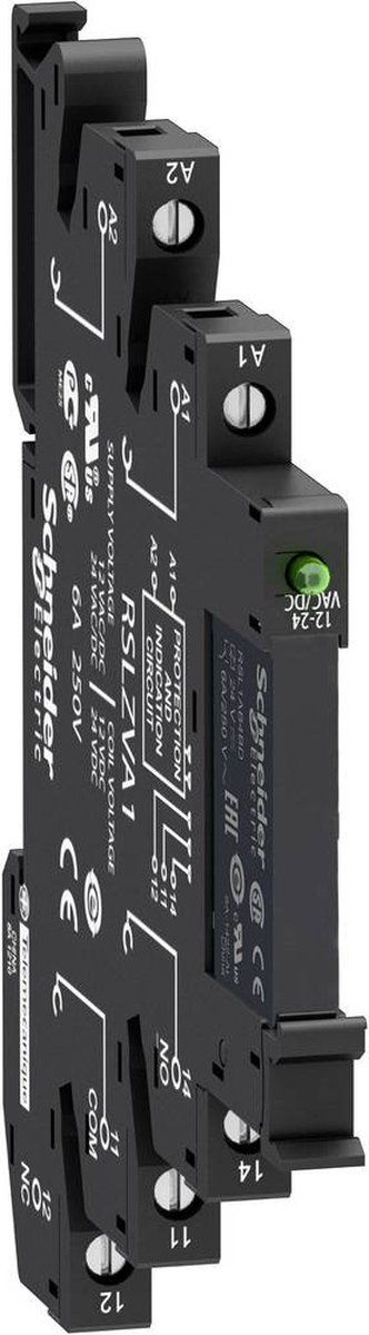 SCHNEIDER ELECTRIC RSL1PVBU Steekrelais 24 V/DC, 24 V/AC 6 A 1x wisselcontact