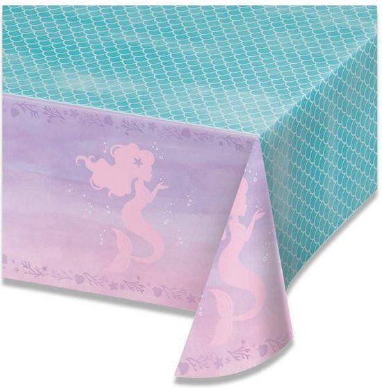 Witbaard Mermaid Shine Tafelkleed - Blauw/Roze - 137 x 259 cm