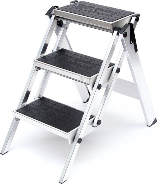 Little Jumbo Compact 3-Step Ladder - Aluminum - Max. Working Height 2.70 m