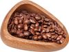 Grains de café en noyer en bois