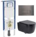 Geberit QeramiQ Dely Swirl Toiletset - Mat Zwart