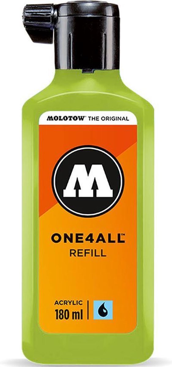 Molotow ONE4ALL™ - 180ml Lichtgroene navul Inkt op acrylbasis