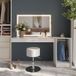 Vicco Kaptafel set met kruk Sherry, Wit, 160.2 cm met LED-spiegel, kruk en module met kledingstang