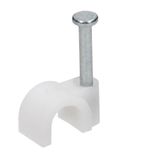 Enzo Orno Kabelclip 4mm rond wit zak(25) - 4113200