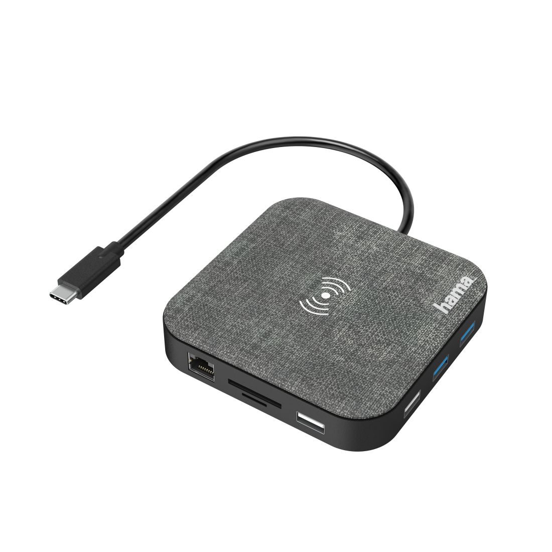 Hama USB-C Docking Station - 12-in-1 - HDMI, VGA, USB, Ethernet, Card Reader - Black/Grey