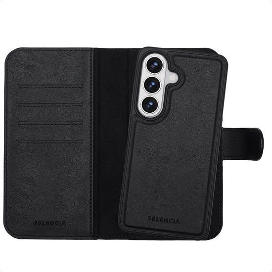 Selencia Olyn Uitneembare Bookcase met MagSafe voor de Samsung Galaxy S26 - Zwart