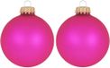 Krebs Boules de Noël - bubbelgum rose - 24x - verre - 7 cm - mat