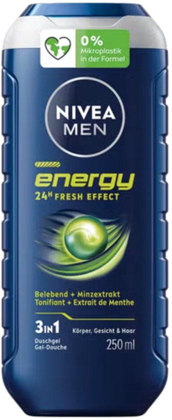 NIVEA Men Shampoo & Douchegel 3in1 Energy - 3 x 250 ml