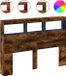 vidaXL Hoofdbordkast met LED-verlichting 140x17x102 cm gerookt eiken