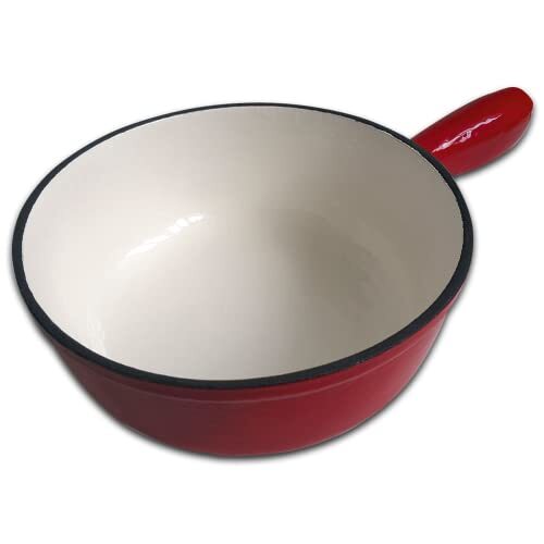 Rotel 1010150 fondue-caquelon, van geëmailleerd gietijzer, fondue-caquelon, 2 l, rood, gietijzer, 21 cm