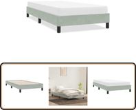 vidaXL Bedframe - Fluweel - Lichtgrijs - 80x210 cm
