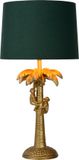 Lucide EXTRAVAGANZA COCONUT - Tafellamp - Ø 30,5 cm - 1xE27 - Mat Goud / Messing