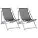 VidaXL 360167 Tuinstoel Terras Aluminium, Textiel Grijs