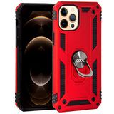 Cool beschermhoes voor iPhone 12 Pro Max Hard Ring rood