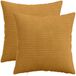 vidaXL - Kussensloop - 2 - pcs - HEERLEN - Geel - 40 - x - 40 - cm - corduroy