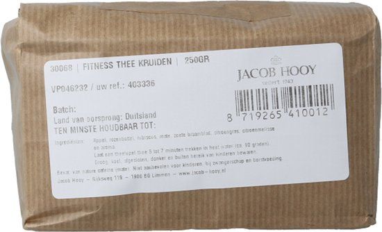 Jacob Hooy Fitness thee 250 Gram