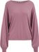 WE Fashion Dames fijngebreide trui met boothals - Oudroze - Maat L