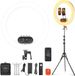 NEEWER RH100B LED-ringlamp, 100 W, hoog vermogen, met statief en 3 mobiele telefoonhouders, compatibel met iPhone, 2900-7000K CRI97+ app-bediening/2,4 G, licht voor selfies, video-opnames, make-up