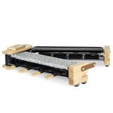 HKoeNIG Raclette grill WOD360, 8 personen, steenplaat, draaibaar voetstuk, 1400W, houtdesign