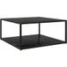 Vidaxl Table basse noir 80x80x35 cm verre trempé