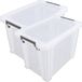Whitefurze Opbergbox - 2x stuks - 18,5 liter - Transparant - 40 x 26 x 29 cm