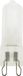 Merkloos / Sans marque Schiefer Halogeen insteek 20W 230V G9 mat (vervangt 25W)