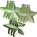 Decoris Kersthanger Sterren - Groen - 6 stuks - 7 cm - Kunststof