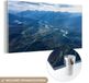 MuchoWow® Glasschilderij 120x60 cm - Acrylglas schilderij - Athabasca rivier en Whistlers Mountain in Canada - Foto op glas