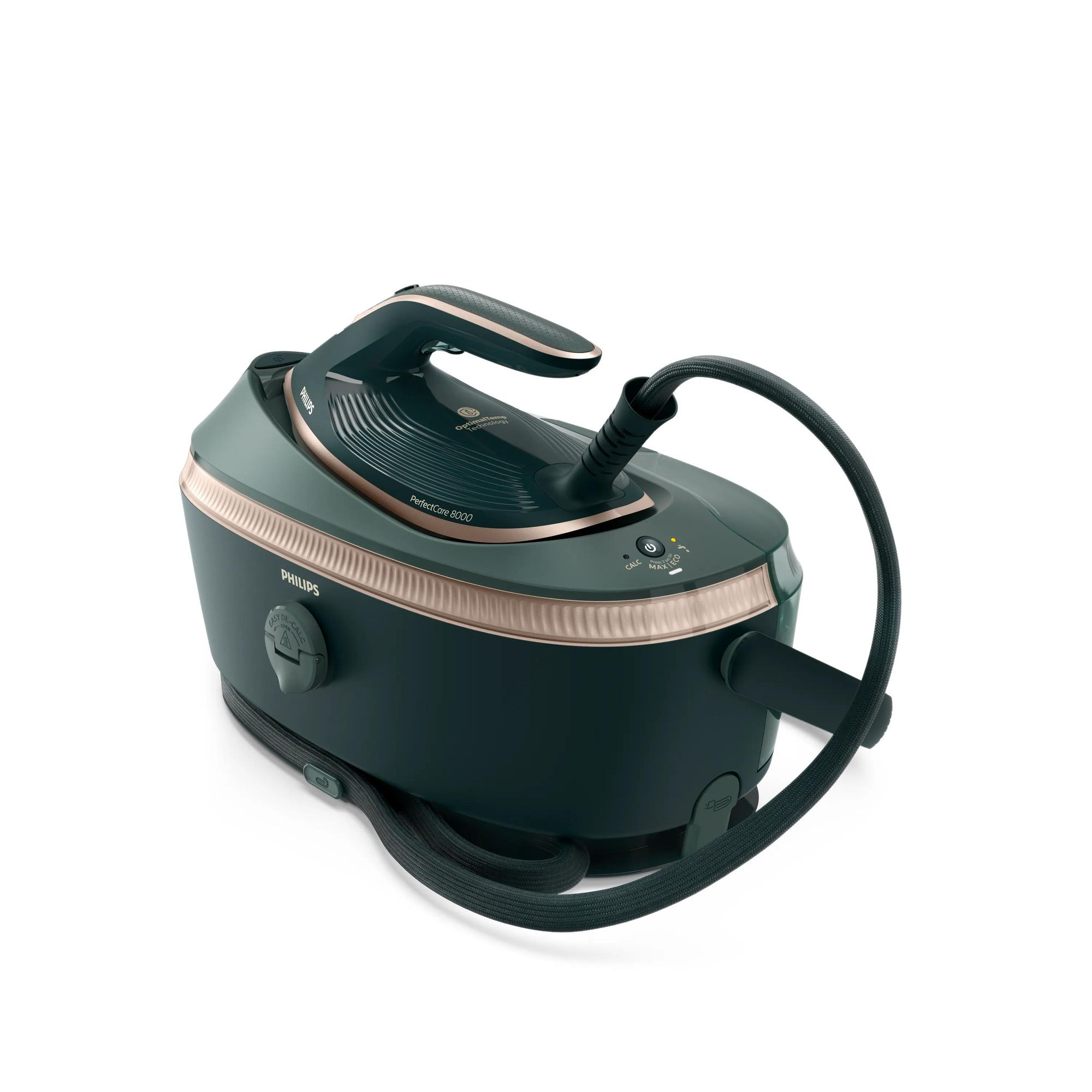 Philips Dali PerfectCare 8000 Series Steam Generator Iron - 3120W, 750 g/min Steam Boost, SteamGlide Elite Soleplate, 9 bar Max Pressure, 1.4L Tank, 210 g/min Continuous Steam, Grey