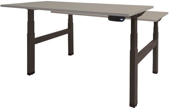Schaffenburg Zit Sta Bureau - Duo Elektrisch 160x80 grijs - zwart frame
