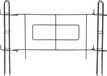 Portail de jardin Portail métallique Convient pour montage sur poteau plat 93 x 72 cm Noir