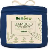 Bambaw Luxe Bamboe Hoeslaken 180x200cm – Blauw marine