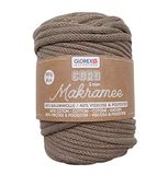 GLOREX 5 1006 13 - Macramé koord geweven lichtbruin, 500 g met 5 mm dikte en 85 m lengte, superzacht textielgaren voor haken, breien, knopen en textielontwerp