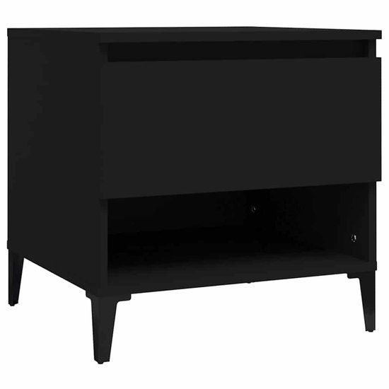 vidaXL Bijzettafel - 50x46x50 cm - Zwart