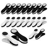 ARVO Wasknijpers voor waslijn Pack van 20, Soft Grip doek peg, clips, Clothe Pin, Zwart, Wit Combi wasknijpers, clip voor thuis, klein formaat 6,9 x 2,2 cm