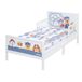Paw Patrol kinderbed 70 x 140 cm incl. beddengoed & lattenbodem - peuterbed & Montessori thema bed van hout - motief uit de tekenfilmserie - wit/blauw