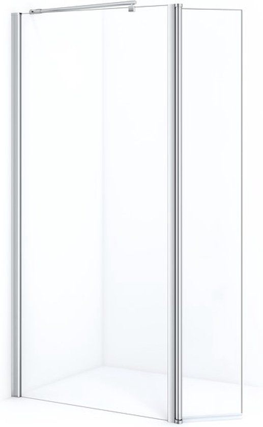 Maxaro Zircon Comfort Inloopdouche 90 cm Chroom Helder Glas 200 cm