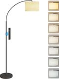 HOMCOM Vloerlamp woonkamer LED dimbaar 180 cm Zwart
