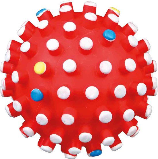 Trixie Gekleurde egelbal met geluid - ø 6 cm - Hondenspeelgoed