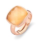Orphelia ZR-7198/OR/60 - Ring - Zilver 925 - Oranje Zirkonia - Vierkant - Maat 60