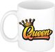 Bellatio Decorations Shoppartners Bv Koningsdag Queen met kroon mok wit - 300 ml