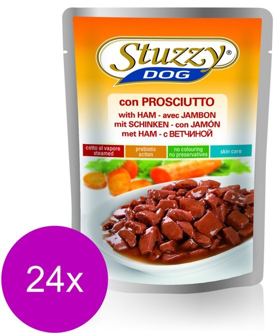 Stuzzy Pouch Adult 100 g - Hondenvoer - 24 x Ham