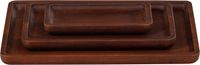 WOOOD Trayla Dienblad - Mangohout - Bruin - Set Van 3