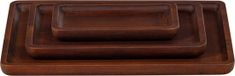 WOOOD Trayla Dienblad - Mangohout - Bruin - Set Van 3