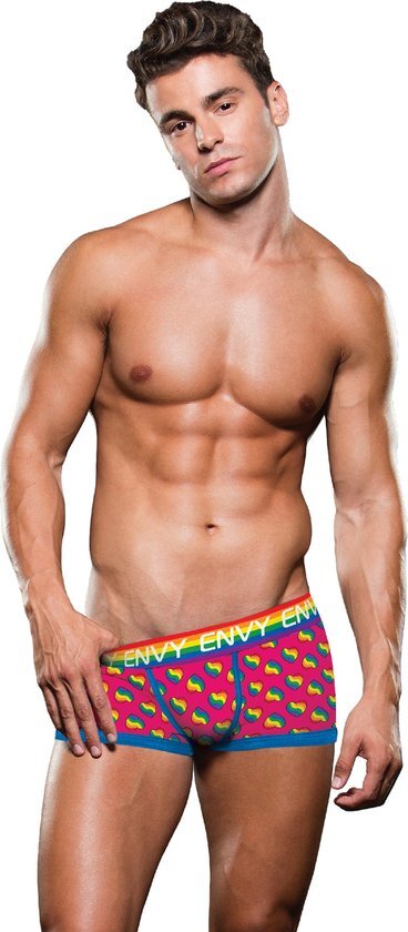 Boxer met regenbooghartjes Envy - - S/M