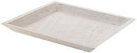 Merkloos / Sans marque Houten kaarsenbord - kaarsen plateau - vierkant - wit washing - 30 x 30 cm - dienblad - met opstaande rand