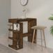Maison Exclusive Tabouret de bar avec étagère, chêne fumé, 100x50x101,5 cm, fibre de bois