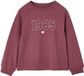 Vertbaudet Meisjesshirt met studs, lange mouw, ronde hals, effen, katoen, pruim, maat 128