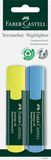 Faber-Castell Textliner 48, blisterverpakking, 2 stuks, geel/blauw